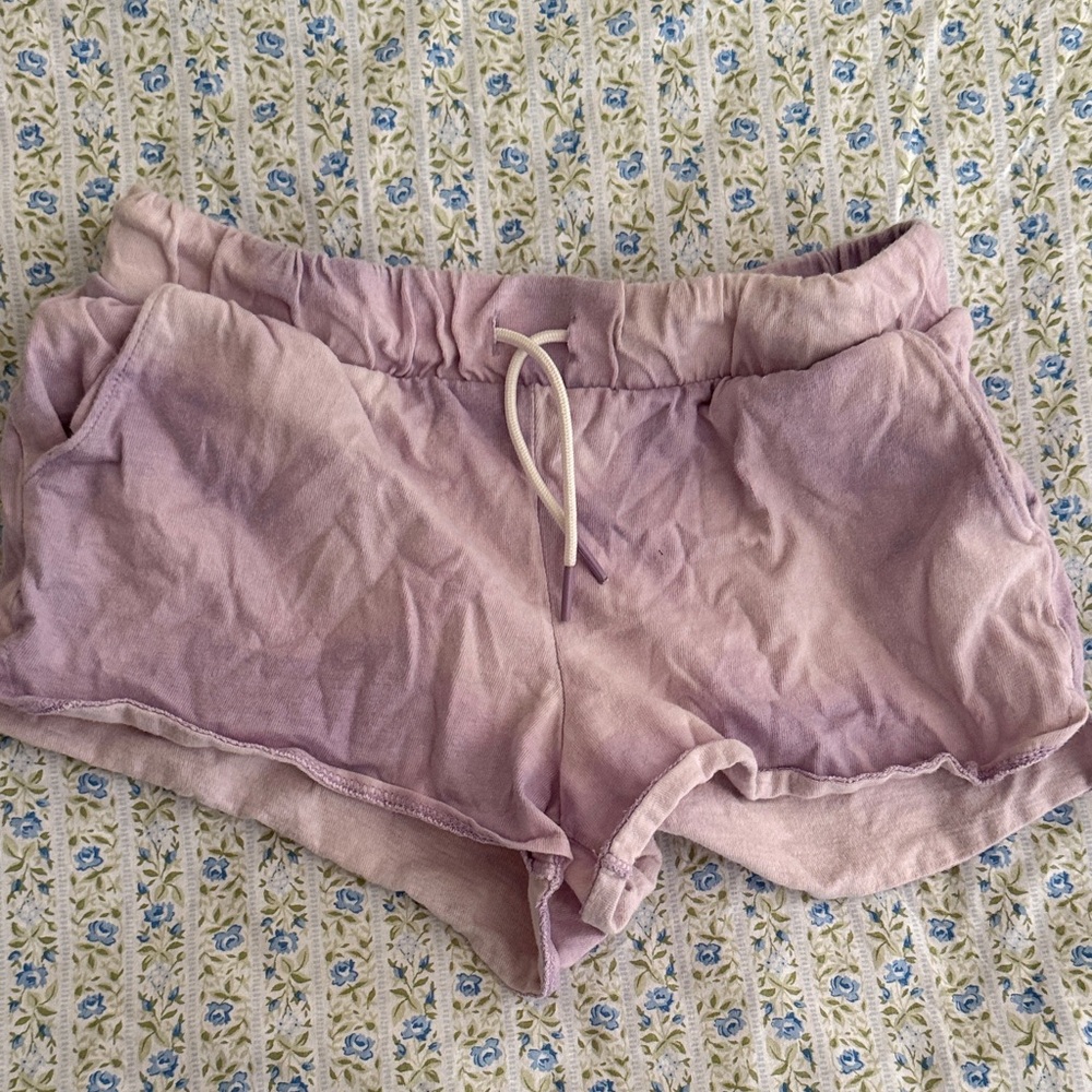 Girls purple tye dye pj short